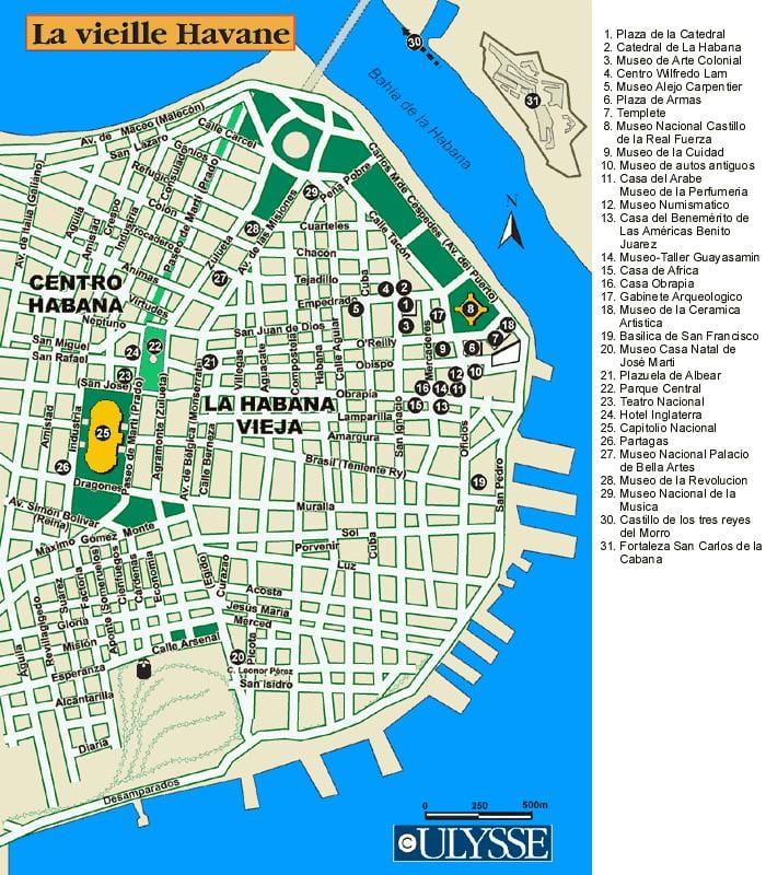 karta över Havannas hamn karta