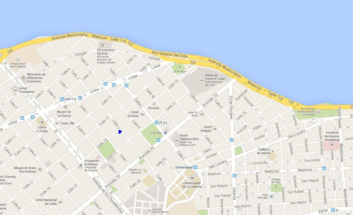 vedado karta