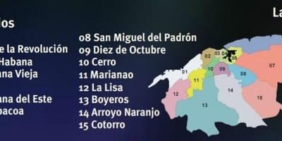 Karta över regla Kuba